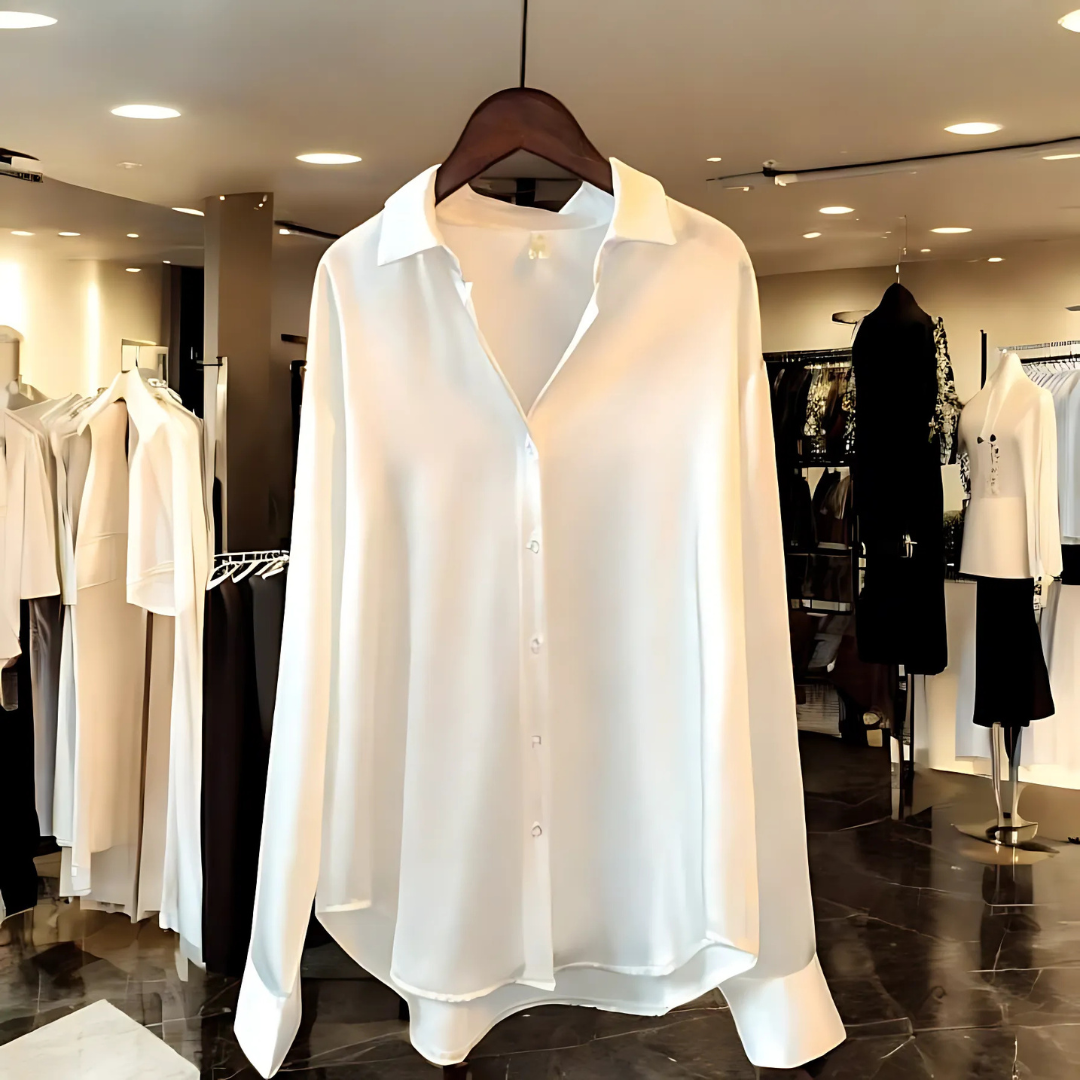 Olivia | Satin Skjorte