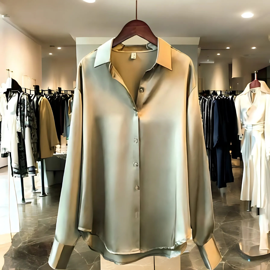 Olivia | Satin Skjorte