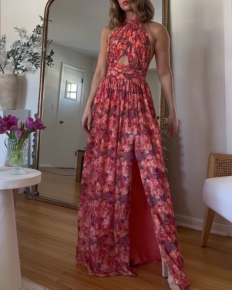 Jessica | Vestido floral sin espalda