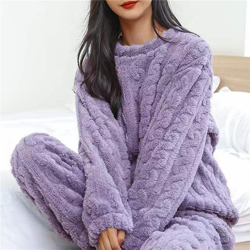 Mathilde - Hyggeligt Fleece Pyjamasæt