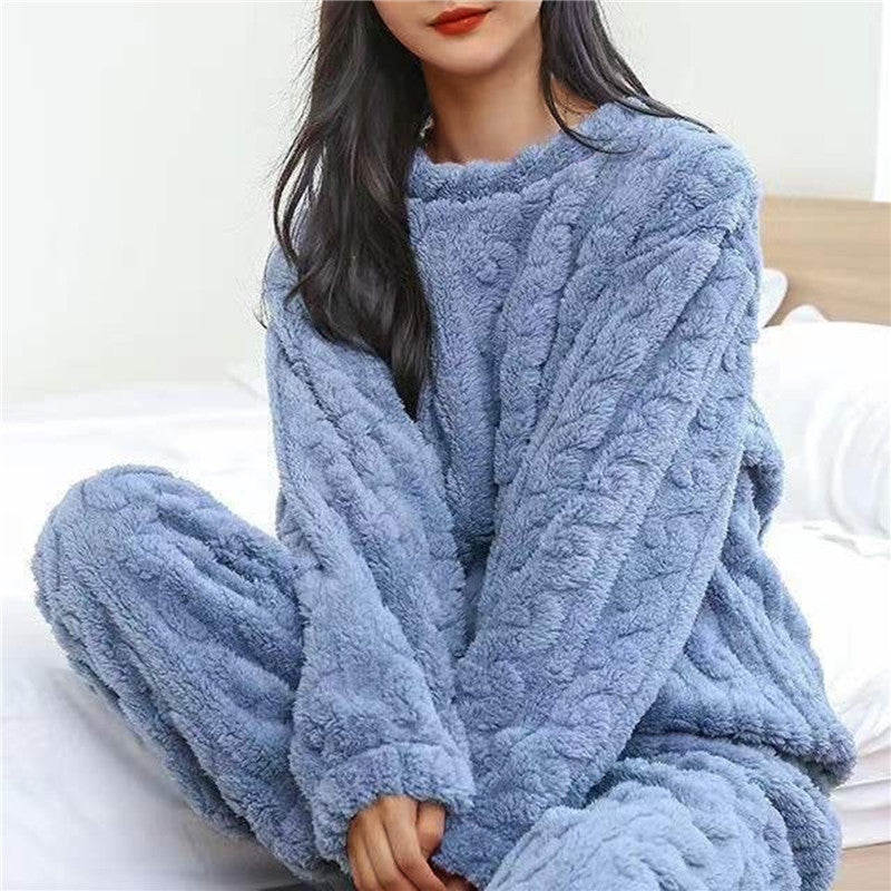 Mathilde - Hyggeligt Fleece Pyjamasæt