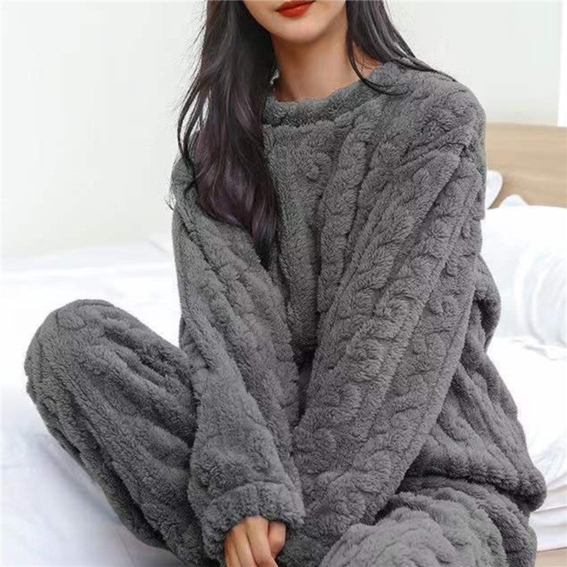 Mathilde - Hyggeligt Fleece Pyjamasæt
