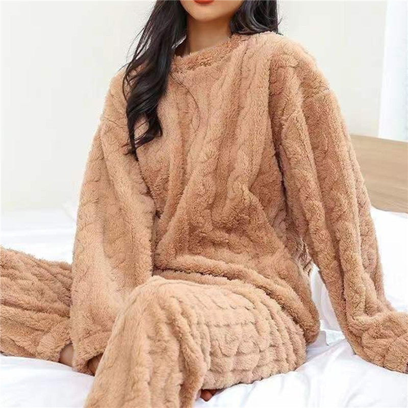 Mathilde - Hyggeligt Fleece Pyjamasæt