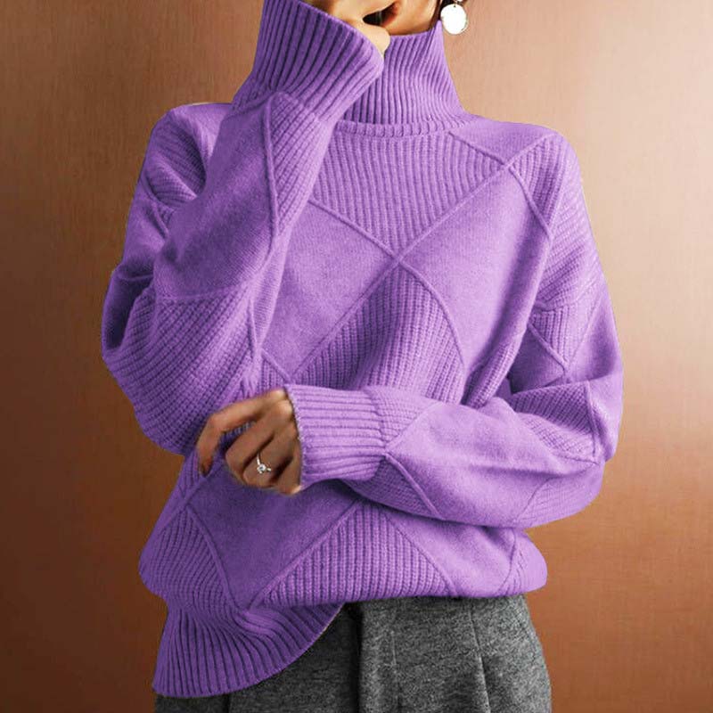 Evania™ | Casual Solid Color Knit Sweater