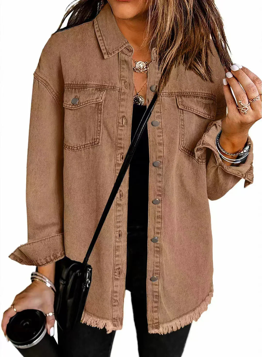EmberElle™ | Classic Denim Utility Jacket