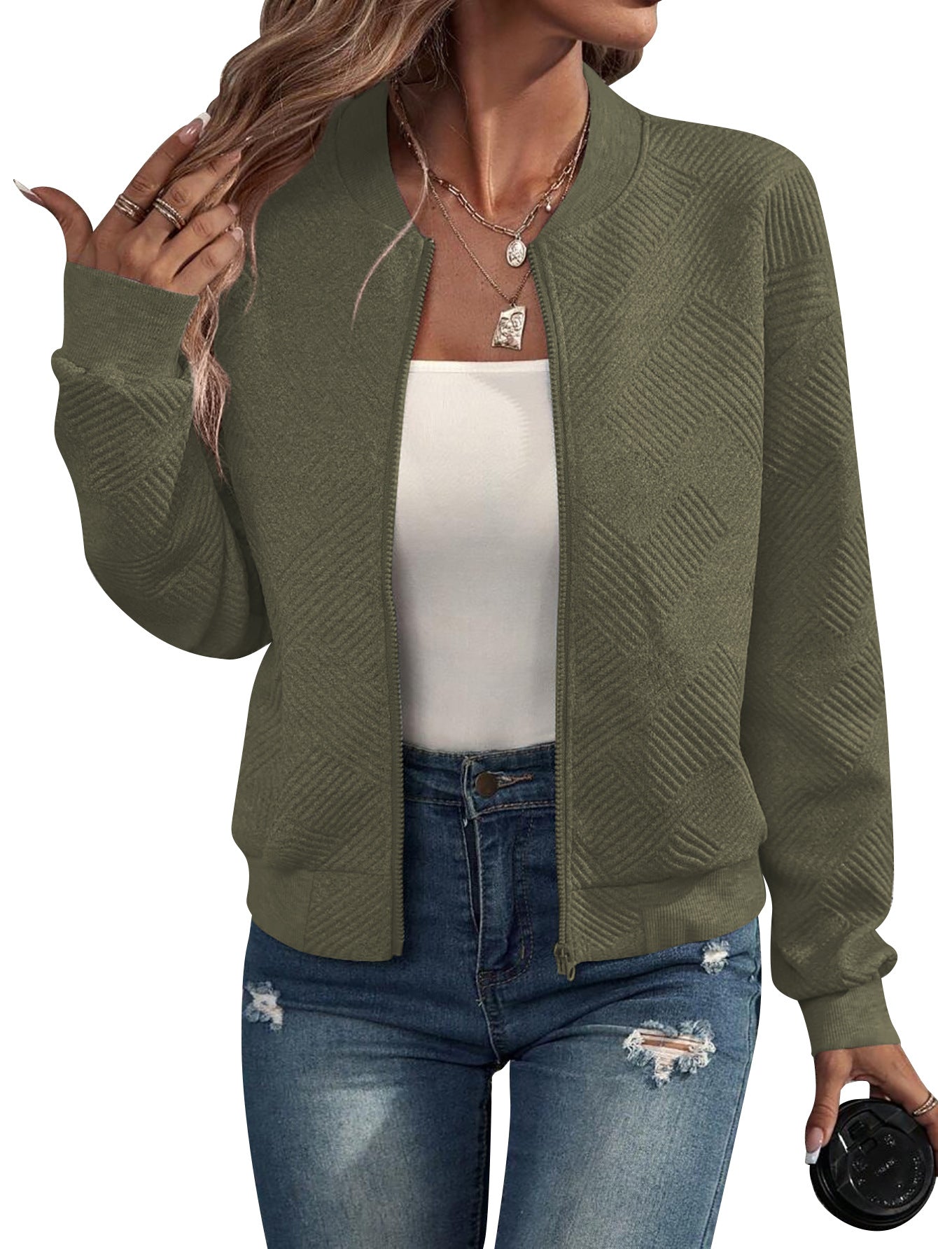 Althea™ | Structured Zip-Up Bomber Jacket