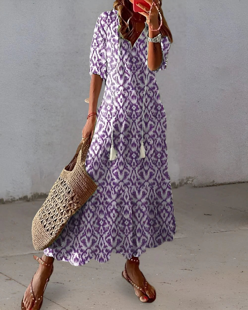 Tahlia™ | Vestido camisero bohemio