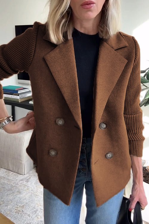 Selvyn™ | Elegant Knit-Sleeve Jacket