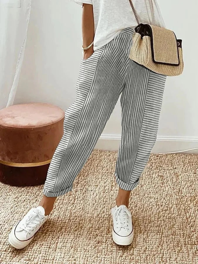 Ida | Elegant Stribede Bukser