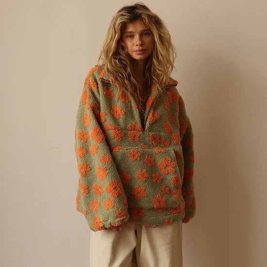 Lilya™ | Plush Floral Pullover