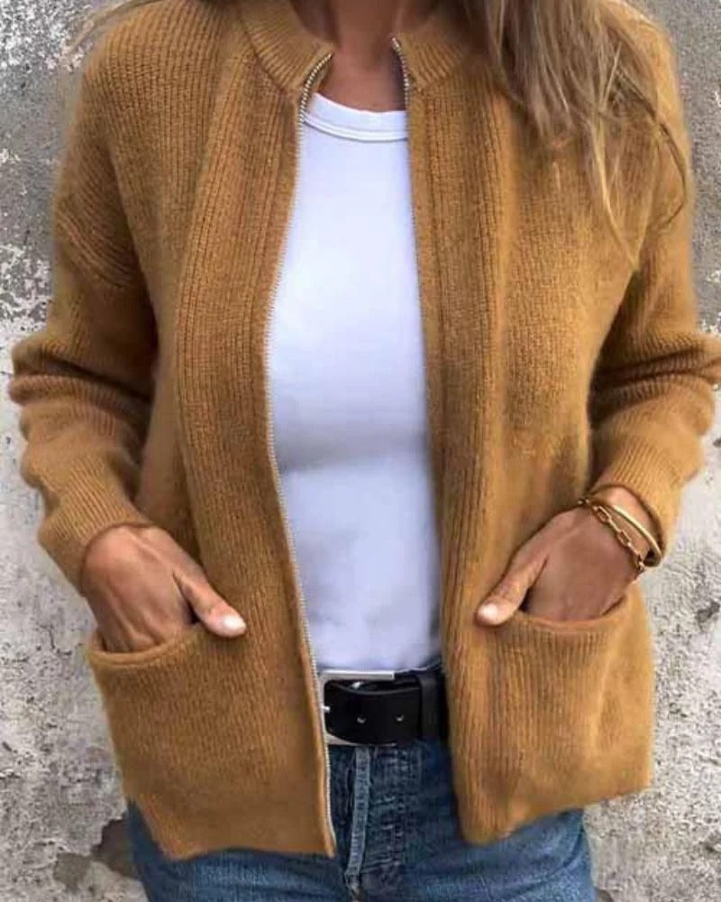 Sia™| Autumn Cardigan with Zipper