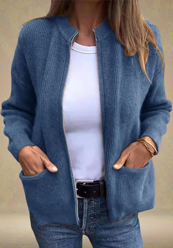 Sia™| Autumn Cardigan with Zipper