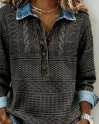 Sabina™ | Teksturowana koszula z dzianiny lub splocie warkoczowym