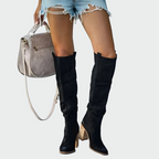 Daniela | Skórzane Ortopedyczne Botki Do Kolan wielkiee