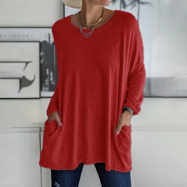 Evanya™ | Relaxed Long Sleeve Top