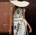 Bluma | Conjunto de blusa y falda con estampado kwiatowy