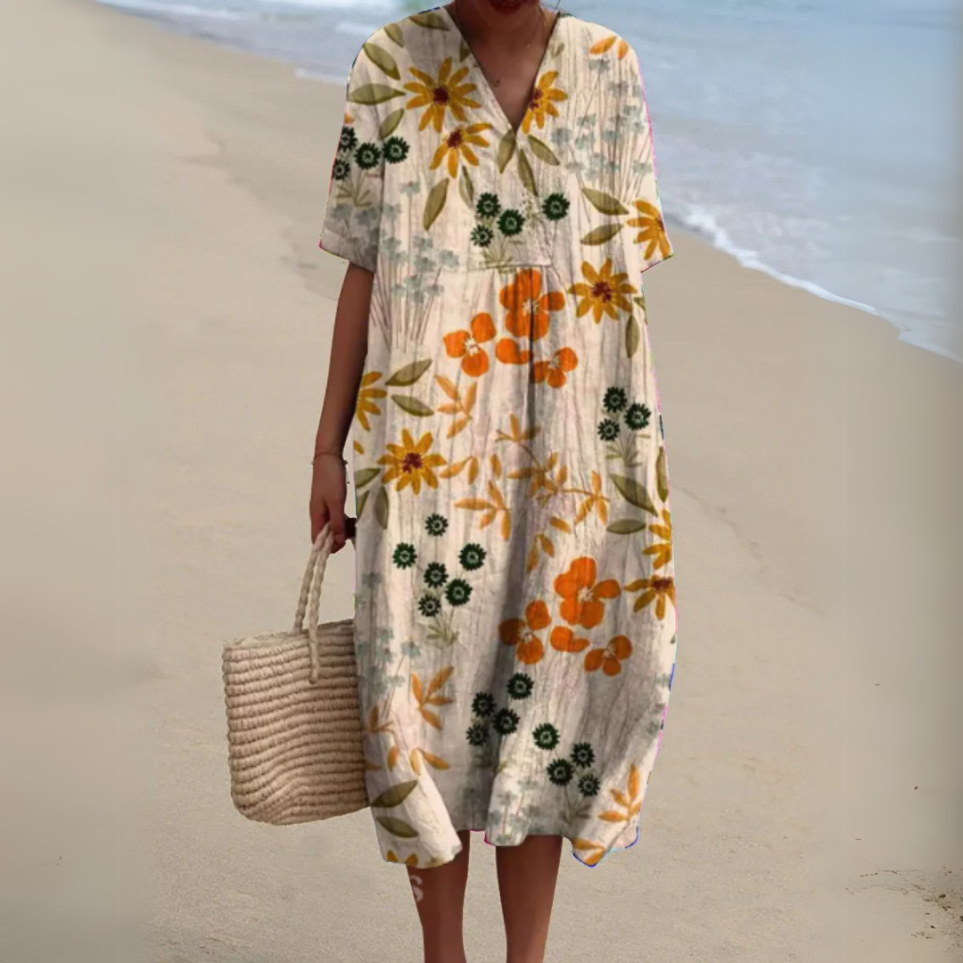 Joanna | Vestido veraniego w żywych kwiatach