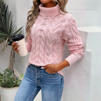 Emma - Fashionable Knit High Collar Sweater