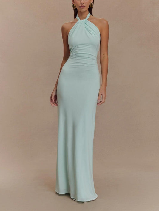 Marian | Vestido largo elegante con escote halter
