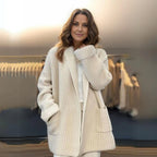 Nadia™ | Przytulna wełniana kurtka dzianinowa