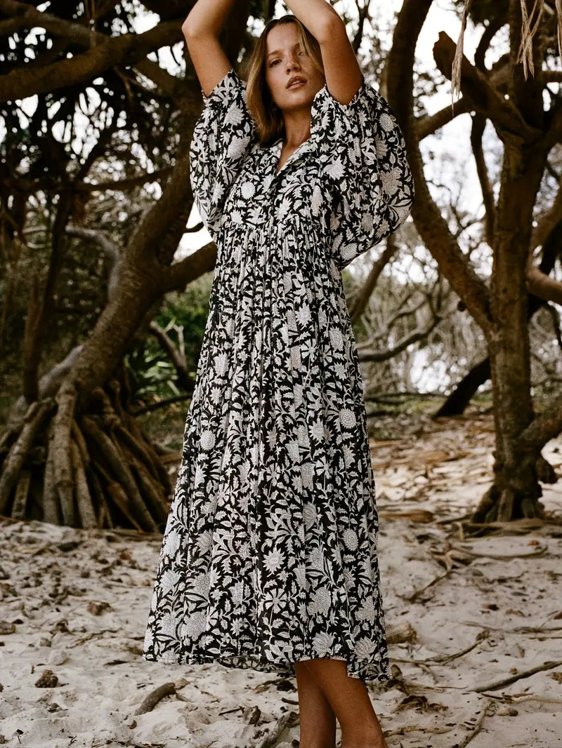 Hanne | Boheme Kjole med Blomsterprint