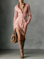 Marcelline | Belted Shirt Dress