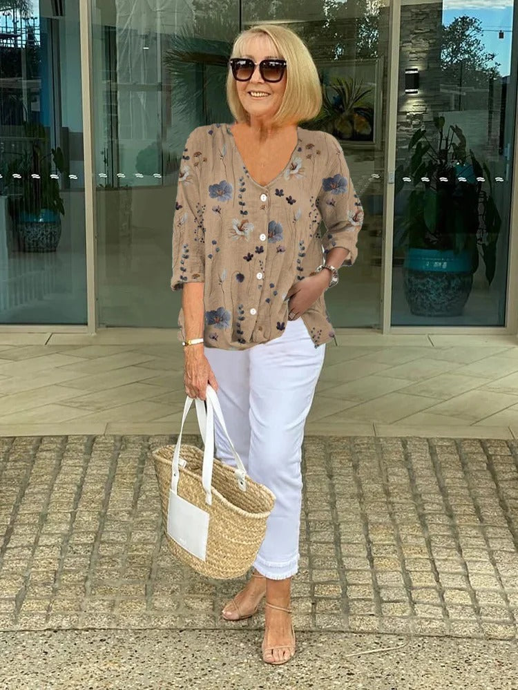 Isadora | Blusa Floral Ligera i Favorecedora