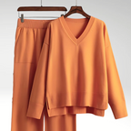 Dagmara | Zestaw Dwa Części Luxe z Dekoltem w Serek