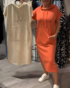 Ilona | Vestido casual con capucha