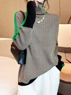 Irena™ | duży pasiasty sweter z golfem