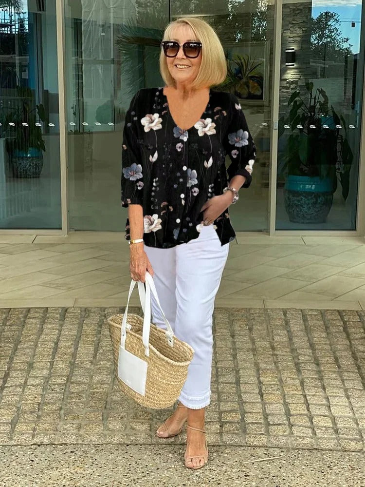 Isadora | Blusa Floral Ligera i Favorecedora