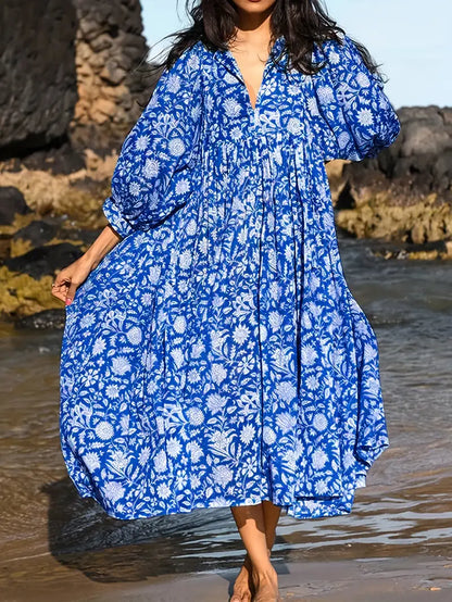 Hanne | Boheme Kjole med Blomsterprint