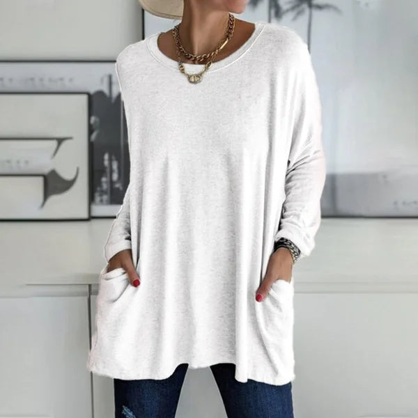 Evanya™ | Relaxed Long Sleeve Top