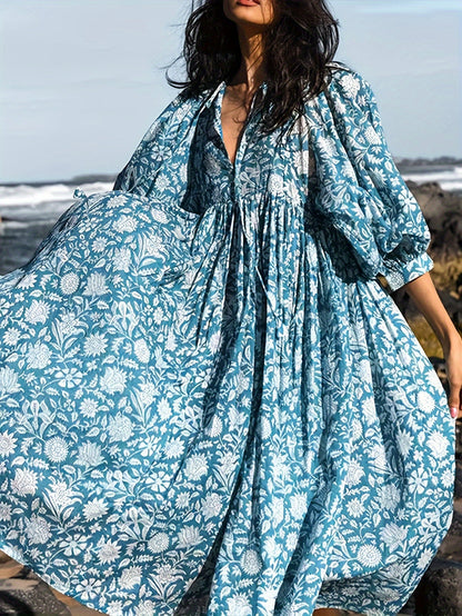 Hanne | Boheme Kjole med Blomsterprint