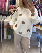 Beloise™ | Sweter z dzianiny Love Heart