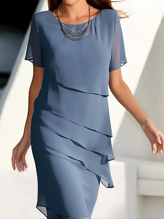 Prisca | Vestido elegante con cobertura del abdomen