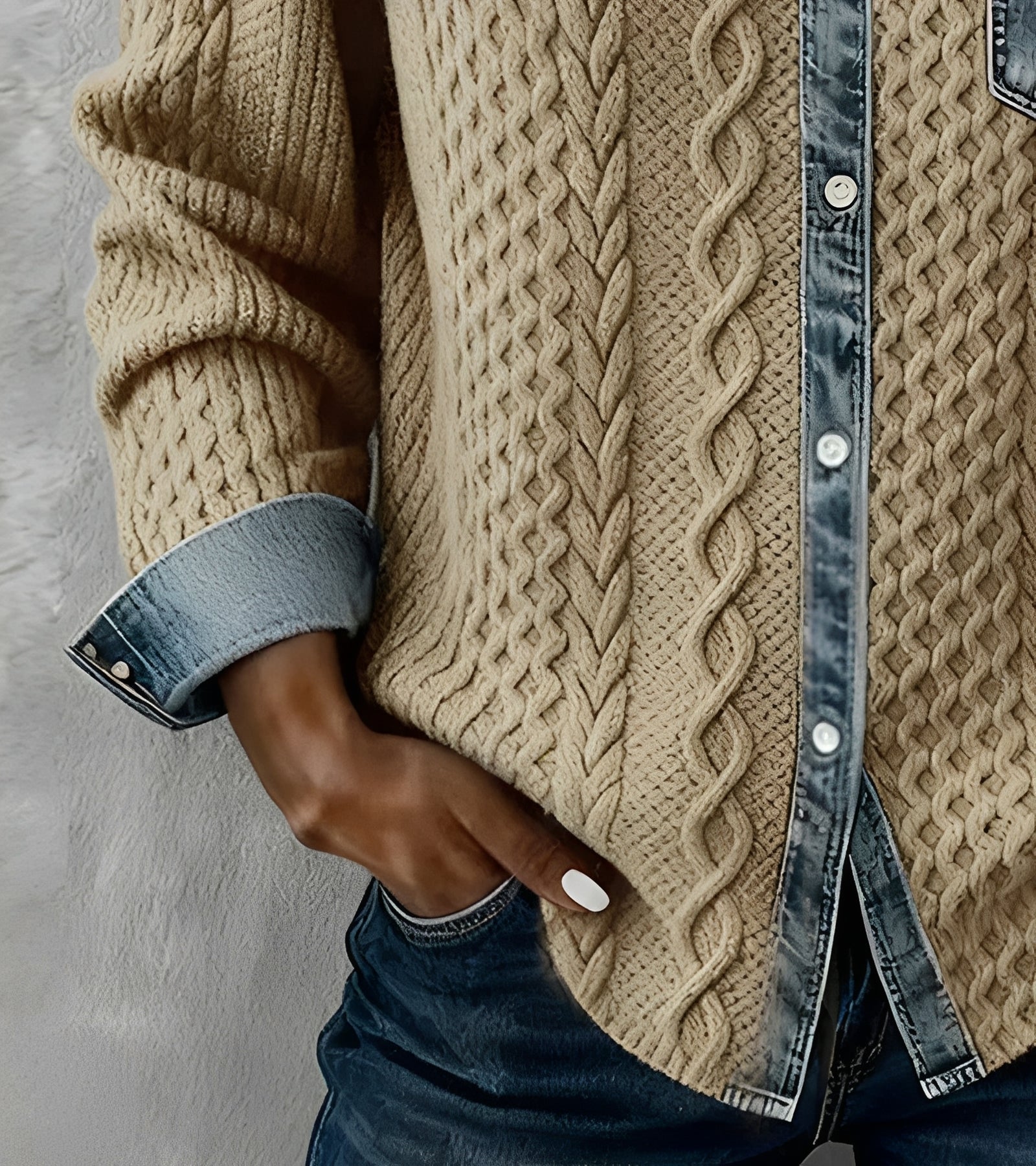 Juliane | Knitted Denim Sweater