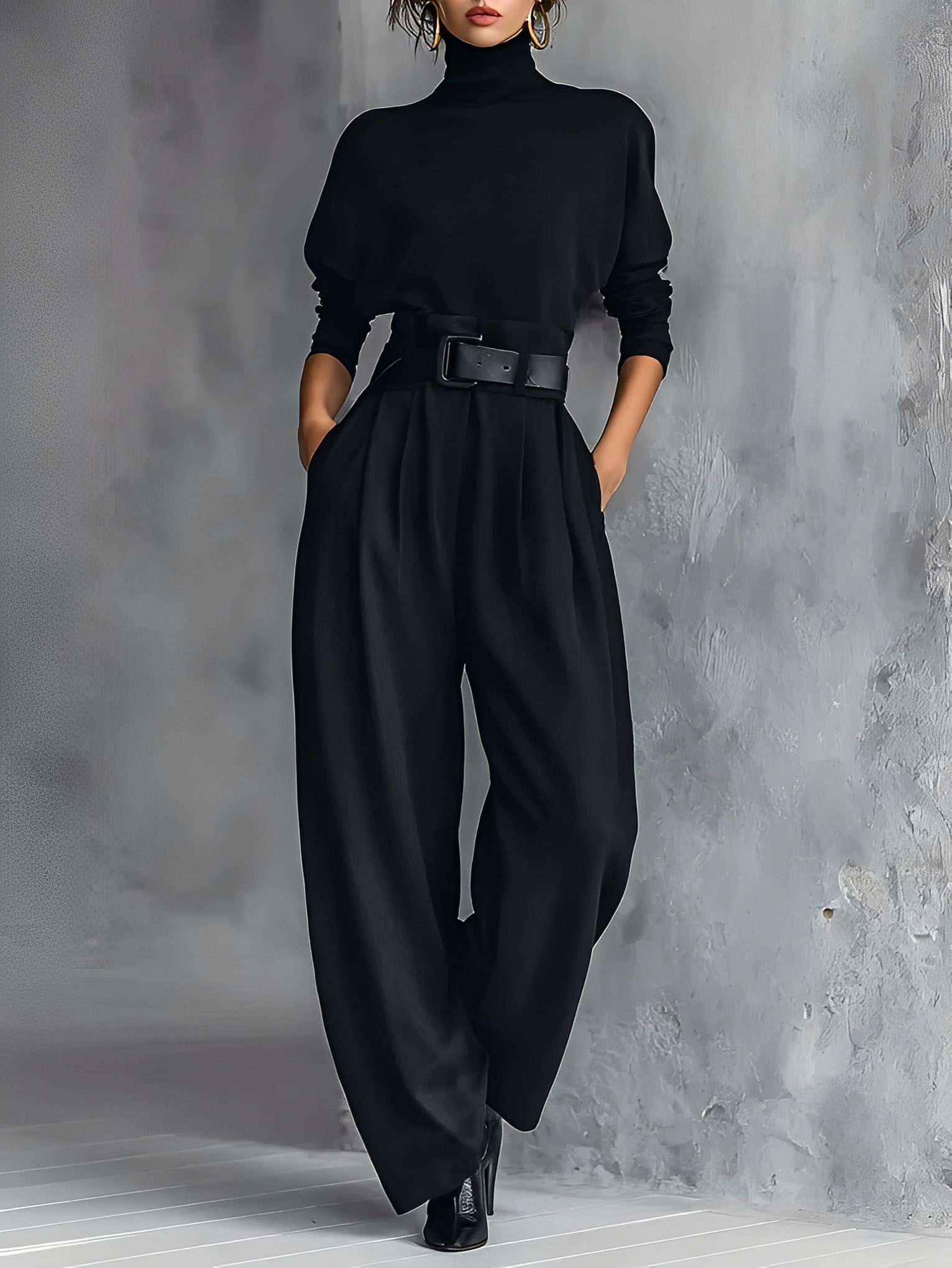 Carisse | Elegant Turtleneck Jumpsuit