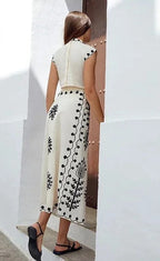 Bluma | Conjunto de blusa y falda con estampado kwiatowy