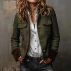 Caroline | Classic Tailored Jacket with Velvet Details