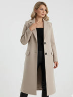 Marlena™ | gruby długi płaszcz