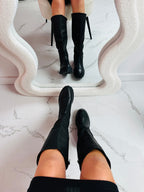 ELARA | Czarne wysokie kozaki 