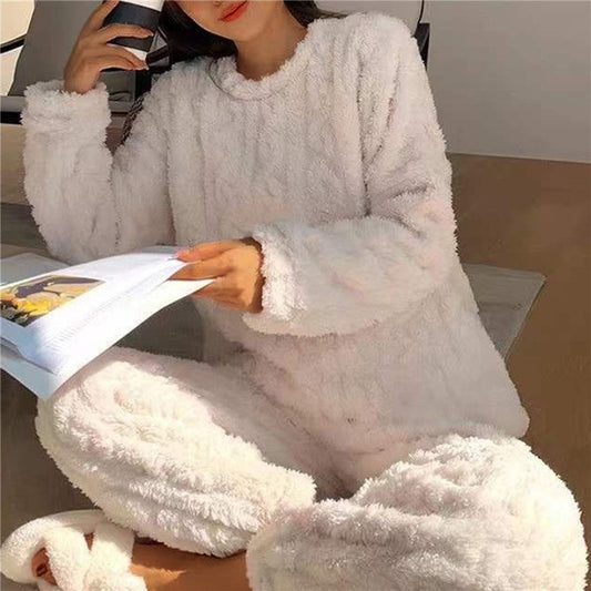 Mathilde - Hyggeligt Fleece Pyjamasæt