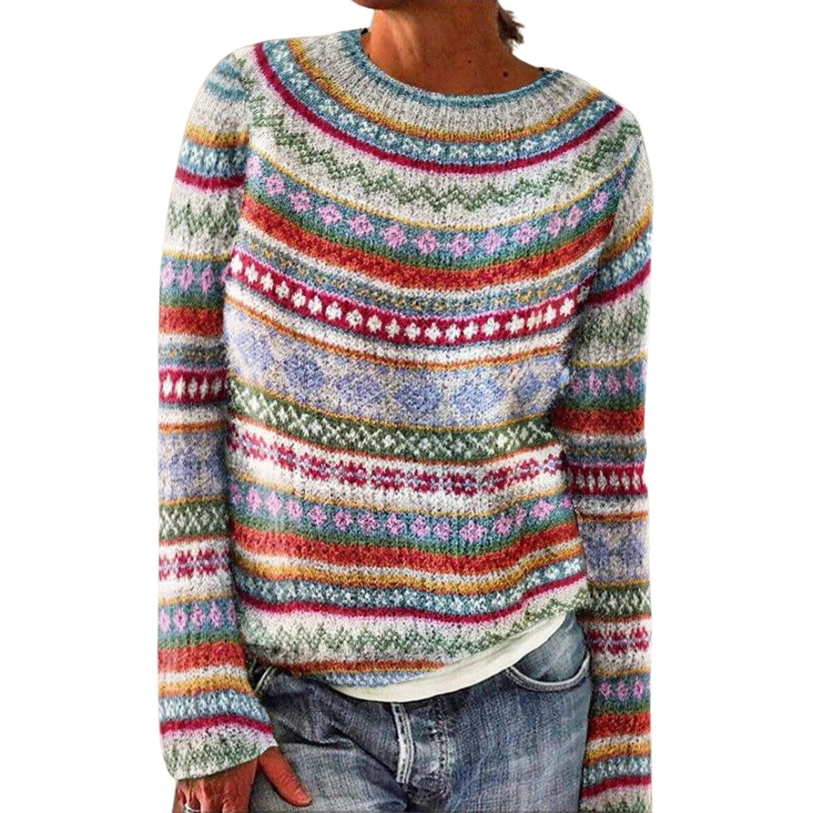 Kamila | Sweter Vintage Islandzka Wełniana