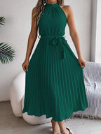 CEDRINE™ – Graceful Pleated Midi Dress