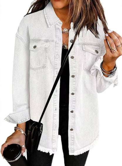EmberElle™ | Classic Denim Utility Jacket