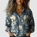 Lumielle™ | Retro Printed Blouse