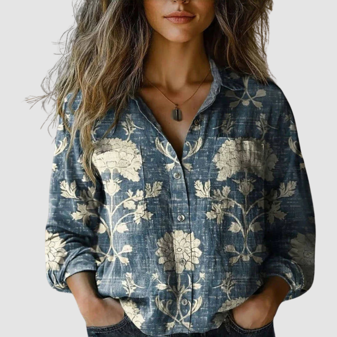 Lumielle™ | Retro Printed Blouse