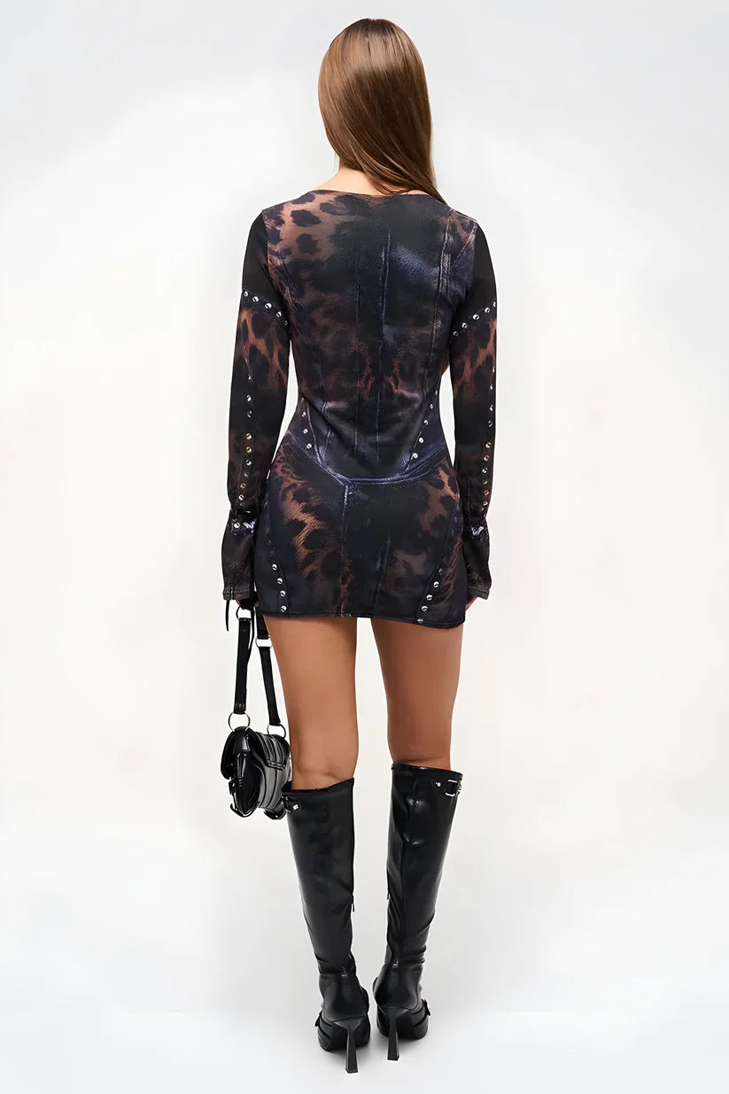 Sulisława™ | Dopasowana sukienka z długim rękawem