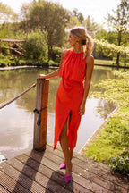 Luna | Vestido midi płynne mangi